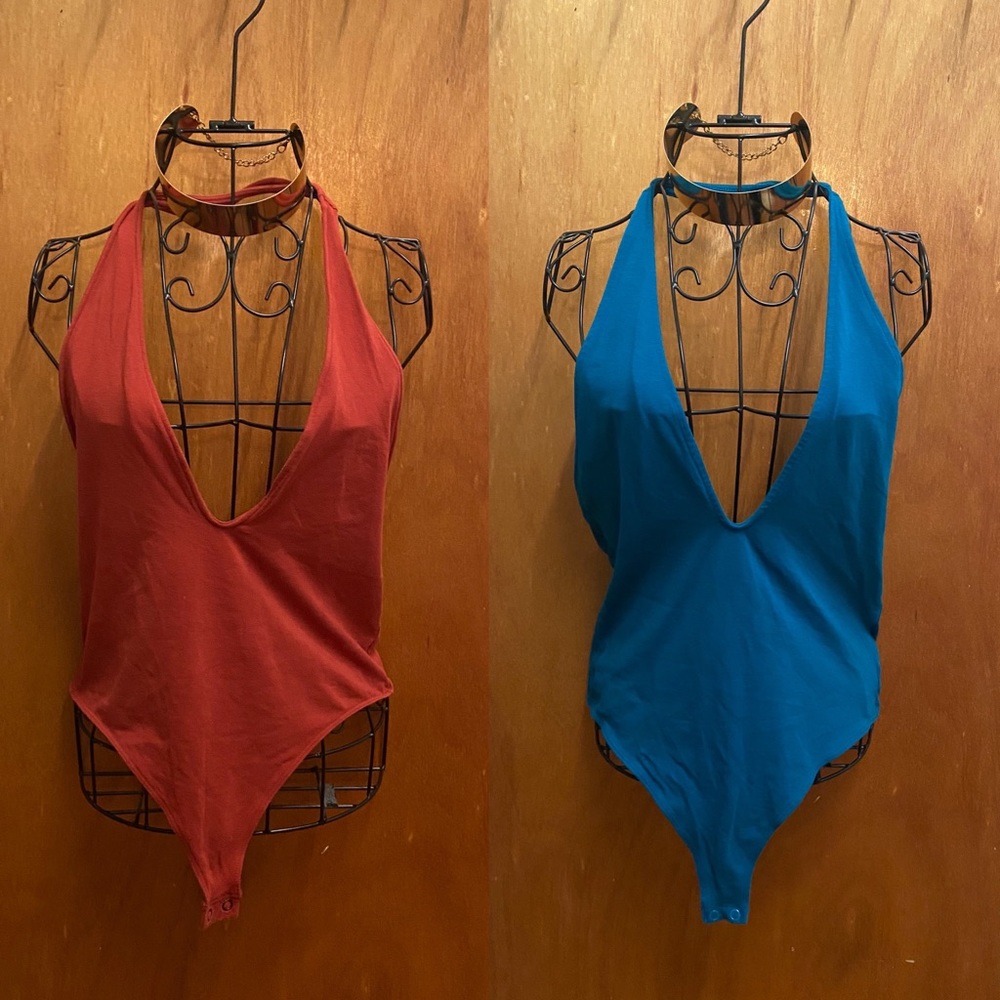 Plunging V Neck Bodysuit DUO
